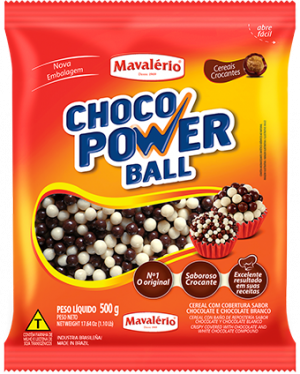 Choco Power Ball Mini Sabor Chocolate e Chocolate Branco 500gr
