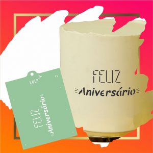 Stencil PES 11 Feliz Aniversário Lela