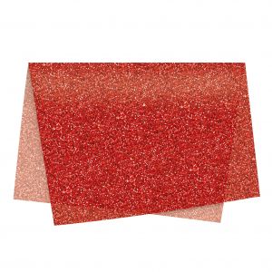 Papel de Seda Glitter Vermelho 49x69cm Cromus