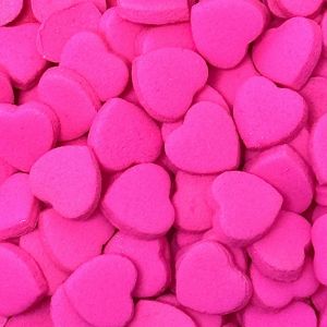 Confeito de Açúcar 263 Mini Coração Pink Jady Confeitos