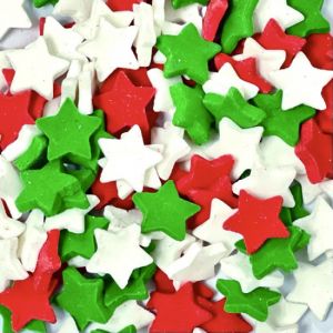Confeito de Açúcar 289 Mini Estrelas de Natal Jady Confeitos