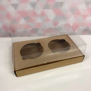 Caixa p/2 Cupcakes Kraft pct/6un Max Paper
