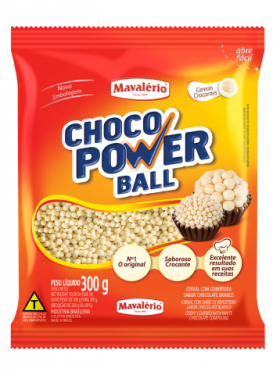 Choco Power Ball Micro Sabor Chocolate Branco 300gr