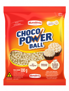 Choco Power Ball Mini Sabor Chocolate Branco 300gr