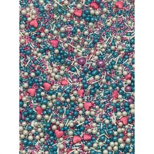 Confeito de Açúcar 506 Sprinkles Azul/Branco/Rosa Jady Confeitos