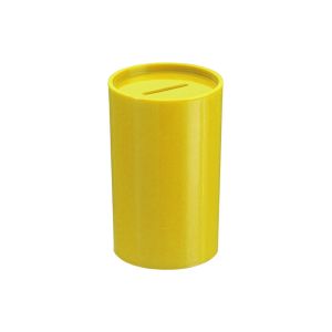 Cofrinho Plástico Amarelo Massari 6 unidades