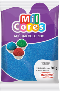 Açúcar Colorido Azul Mil Cores 500gr