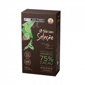 Chocolate Gotas Amargo Seleção 75% Cacau Sicao 1,01kg