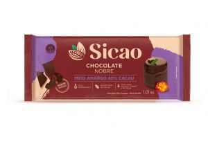 Chocolate Barra Meio Amargo Sicao Gold 1,01kg