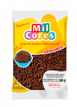 Flocos Crocante Sabor Chocolate Mil Cores 500gr