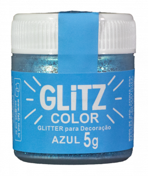 Glitter para Decoração Azul Glitz Color 5gr