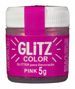 Glitter para Decoração Pink Glitz Color 5gr