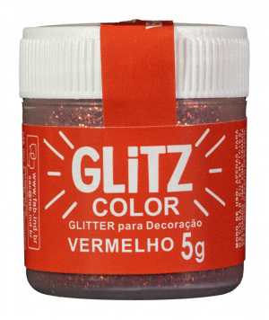 Glitter para Decoração Vermelho Glitz Color 5gr