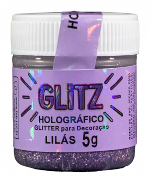 Glitter para Decoração Lilás Holográfico Glitz 5gr