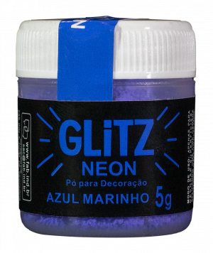 Pó para Decoração Neon Azul Marinho Glitz 5gr