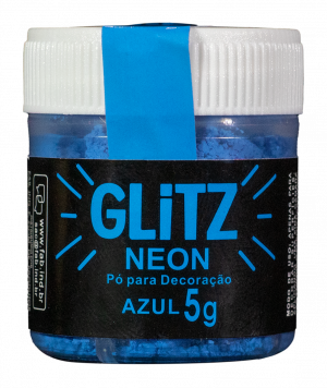 Pó para Decoração Neon Azul Glitz 5gr