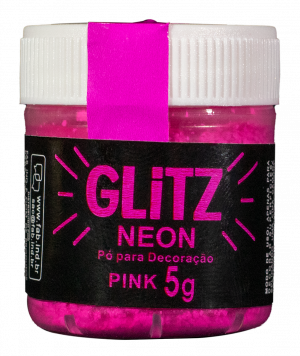 Pó para Decoração Neon Pink Glitz 5gr