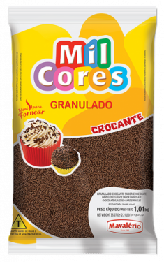 Granulado Crocante Sabor Chocolate Mil Cores 1,01kg