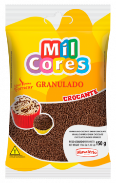 Granulado Crocante Sabor Chocolate Mil Cores 150gr