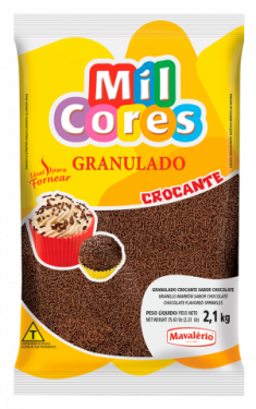 Granulado Crocante Sabor Chocolate Mil Cores 2,1kg