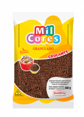 Granulado Crocante Sabor Chocolate Mil Cores 500gr