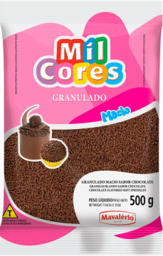 Granulado Macio Sabor Chocolate Mil Cores 500gr