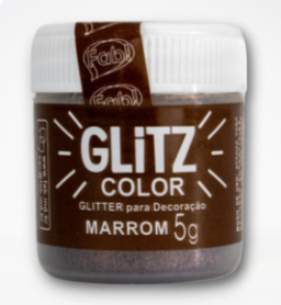 Glitter para Decoração Marrom Glitz Color 50gr