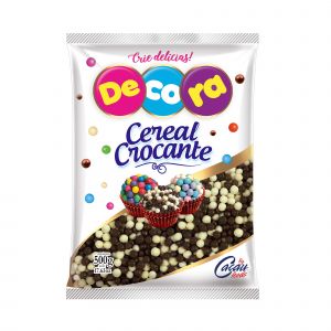 Mini Cereal Crocante Branco/Preto Decora Cacau Foods 500gr