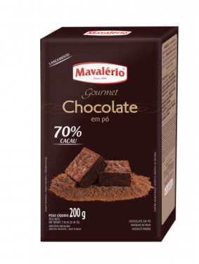 Chocolate em Pó 70% Cacau Mavalério 200gr