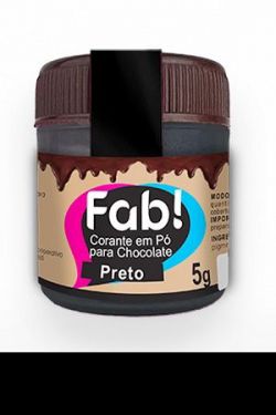 Corante para Chocolate Preto Fab 5gr