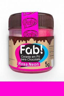 Corante para Chocolate Rosa Neon Fab 5gr
