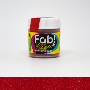 Pó Decoração Vermelho Rubi Fab 3gr