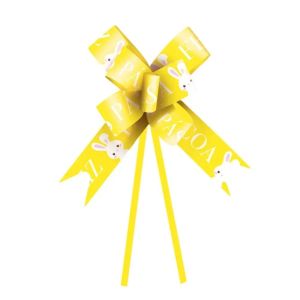 Laço Pronto 23mm Dia Feliz Amarelo Cromus Pct/10un